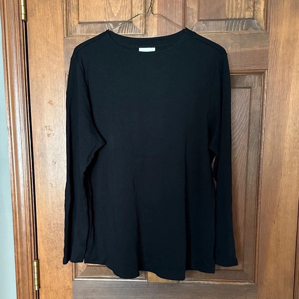 J. Jill Black Knit Top - Picture 1 of 2